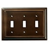 Brainerd (126344) Triple Switch Wallplate, Espresso