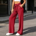 thumbnail image 6 of Women Lightweight Pants Zaewscy Fashion Women Casual High Waist Pocket Pants Pants Comfortable Casual Pants Wine S, 6 of 9