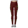 thumbnail image 4 of WILLBEST Leggings de Cintura Alta para Mujer, para Entrenamiento, Yoga, Suaves, Elásticos, con Estampado Navideño, Bloques de Color, Cómodos, para Fitness Y Running 2315 Grande, 4 of 4