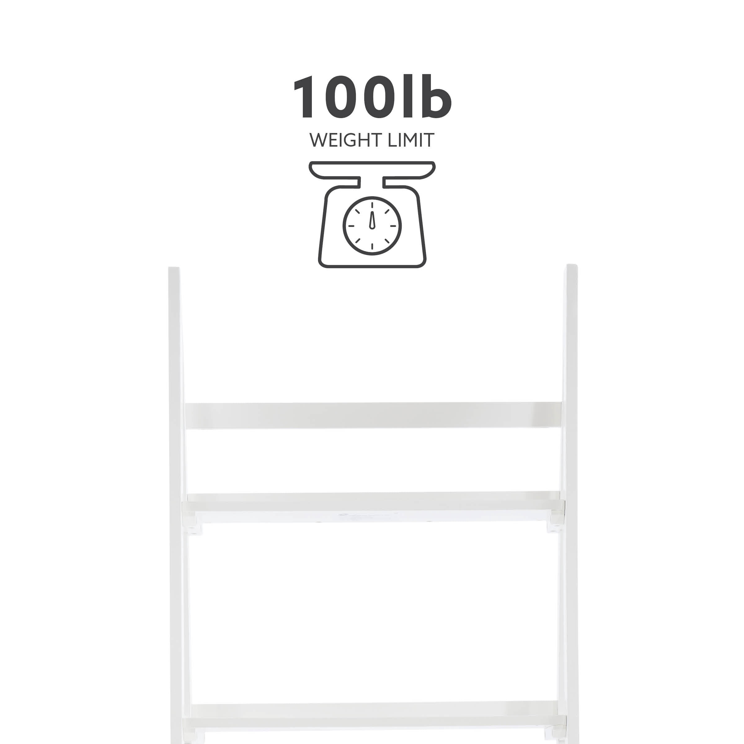 Linon Ashville 5-Tier Ladder Bookcase, White