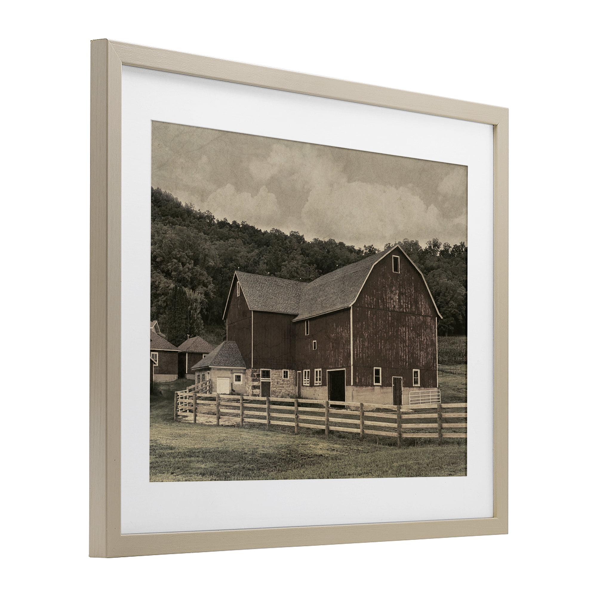 Stupell Industries Tender Living Space Barn Birch Framed Print Under Glass, design by Marcus Prime