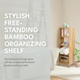 thumbnail image 2 of ToiletTree Products Bamboo Freestanding Organizing Shelf - Wooden Bathroom Shelf to Store Toiletries - Bamboo Shelf to Use in the Bathroom, Bedroom, and More - 5-Tier Shelf, 2 of 7