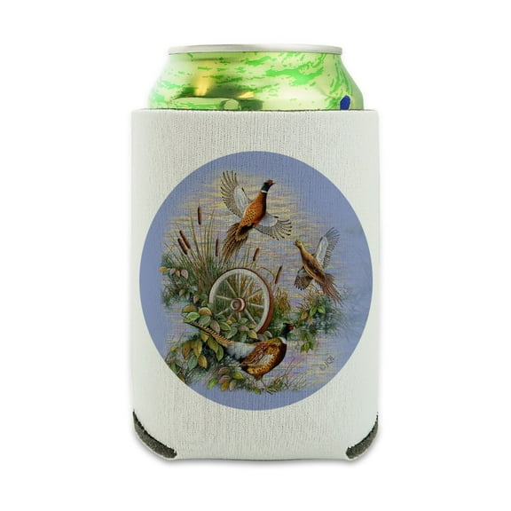 Pheasant in Nature Can Cooler - Drink Sleeve Hugger Collapsible Insulator - Beverage Insulated Holder