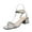 Silver, variant on Sandals for Women 2025, Xunlbb Women's Summer High-Heeled Medium Heel Thick Heel One Strap Hundred With Sandals(Gold,Size:35)