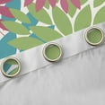 thumbnail image 4 of Manfei Minimalist Dahlia Curtains Pack of 2 (38x54),Flower Leaves Black Out Curtains,Cyan Green Pink Curtains for Living Room,Lightweight Room Decorative, 4 of 6