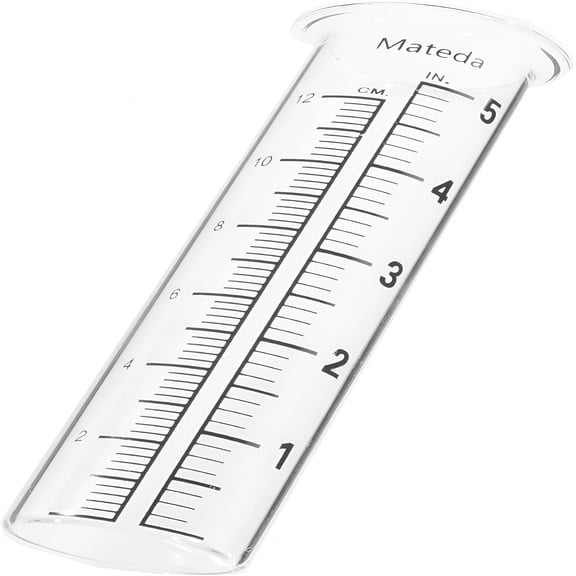 GJX 5" Capacity Rain Gauge Glass Replacement Tube,Lip Design,Great for Yard Garden Outdoor Home