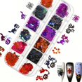 thumbnail image 3 of Calcomanías adhesivas para decoración de uñas de Halloween, lentejuelas para uñas, copos de uñas de Halloween coloridos, 3 of 5
