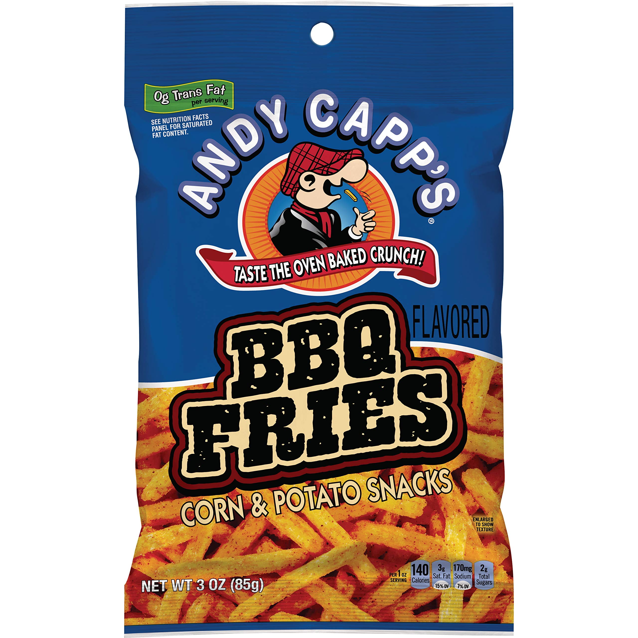 Andy Capp's BBQ Hot Fries 3 oz Bags - Pack of 12 