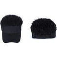thumbnail image 3 of Novelty Hair Visor Sun Cap Wig Peaked Baseball Hat with Spiked Hairs, 3 of 4