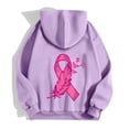 thumbnail image 5 of Lumtrix Breast Cancer Awareness Hoodies Zip Up For Women Track Jackets Long Sleeve Pink Ribbon Awareness Hoodies Jacket With Pockets Light Purple S, 5 of 6