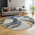 thumbnail image 6 of Addison Rugs Mayfield Premium Machine Washable Transitional Geometric Blue Round Rug, 8' x 8', 6 of 6