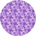 thumbnail image 1 of Ahgly Company Indoor Round Patterned Violet Purple Area Rugs, 4' Round, 1 of 6