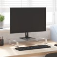 thumbnail image 1 of vidaXL Monitor Stand White 60x35x8 cm Tempered Glass and Metal, 1 of 5