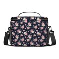 thumbnail image 3 of Lunch Box Pioneer Flower Floral Print Pattern Insulated Lunch Bag for Women Men,Medium Leakproof Lunchbox Cooler Bag Adjustable Strap,10 X 6.7 X 8 Inches, 3 of 6