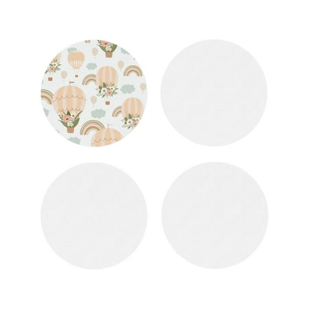 

Tideii Air Balloon and Flower for Leather Coasters 4 Pieces Anti-fouling and Anti-scalding Decorative Coasters Suitable for Restaurants Kitchens Coffee Shops-Round Shape