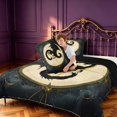 thumbnail image 4 of Manfei Vintage Dragon Animals King Size Comforter Sets,Fantasy Stars Moon Comforters King Size,Black Yellow,Black Reversible,3 Pieces,1 Comforter and 2 Pillowcases, 4 of 7