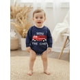 thumbnail image 4 of Qmyliery Baby Boy Autumn Sweatshirt Jumpsuit Long Sleeve Round Neck Fire Engine Embroidery Romper, 4 of 9