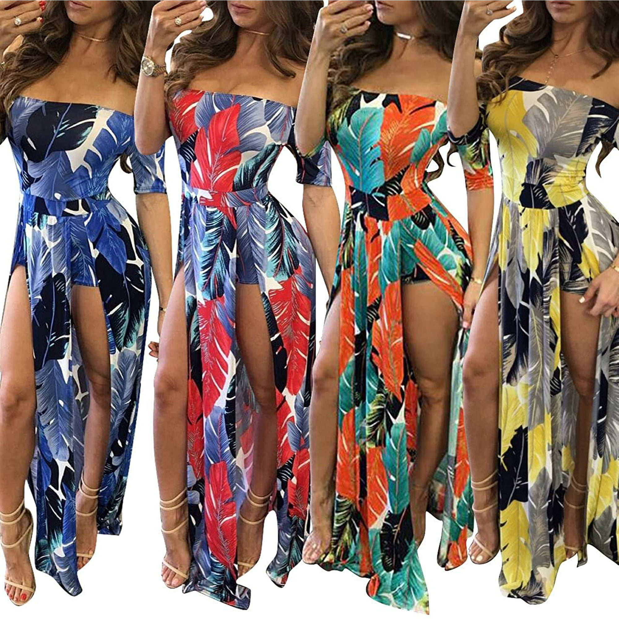 Short jumpsuit with maxi overlay new arrivals