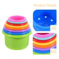 thumbnail image 2 of GAXIRE 8 vasos apilables para conejos: juguetes coloridos para conejos - Juguetes para anidar - Vasos apilables para esconder comida y jugar, 2 of 6
