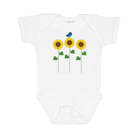 

Inktastic Sunflower Garden and Bird Gift Baby Boy or Baby Girl Bodysuit