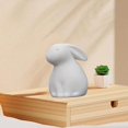 thumbnail image 3 of Ceramic Rabbit Statue Bunny Animal Model Tiny Adorn Bunny Sculpture Statuette Photo for Wedding Party Decor 5.8cmx5cmx7cm, 3 of 7