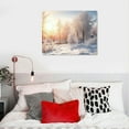 thumbnail image 5 of Nawypu Winter Tree Canvas Wall Art Snow Covered Winter Forest Sunrise Sunset Modern Landscape Mountain Nature Wilderness Photography Print on Canvas for Kitchen and Living Room with Frame, 5 of 5