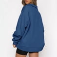 thumbnail image 5 of 1/4 Zipper Pullover Women Y2K Oversized Sweatshirt,Teen Girls Long Sleeve Quarter Zip Pull Over Tops Sweater Loose Fit Lapel Collar Casual Clothes, 5 of 8