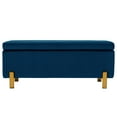 thumbnail image 4 of Kithkasa Modern Storage Bench,Tufted Velvet Seat for End of Bed,Blue, 4 of 8