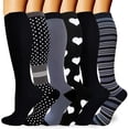 thumbnail image 1 of CALHNNA Compression Socks for Men & Women, 6 Pairs, S-M, 1 of 5