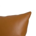 thumbnail image 5 of Hofdeco Faux Leather and 100% Cotton Pillow Cover ONLY, Camel White Modern Design, 12"x20", 5 of 7