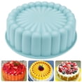 thumbnail image 1 of Molde para pasteles de silicona, antiadherente, moldes redondos para pasteles de 8 pulgadas para hornear, reutilizables y duraderos, que protegen la salud de su familia, 1 of 5