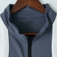 thumbnail image 4 of pstuiky Camisetas sin mangas para hombre, Camiseta deportiva elástica de color liso con cremallera para hombre, ideal para el tiempo libre y el fitness. Tops elegantes para mujer l, 4 of 5
