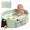 Muted Green, variant on Uncle Wu Foldable Baby Bathtub for Toddlers 12M-5Y, Large Collapsible Bath Tub for Shower Stall, Portable Non-Slip Tub with Mesh Pockets and Fast Drain