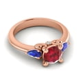 thumbnail image 3 of 2.50 Carat Round Cut Red Ruby & Blue Sapphire Gemstone Elegant Bridal Ring for Women Solid 18K Rose Gold Size 11 by Diamond-Capitals, 3 of 8