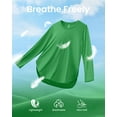 thumbnail image 3 of G4Free Women's UPF 50+ UV Shirts Long Sleeve Workout Sun Shirt Outdoor Gym Hiking Tops Quick Dry Lightweight, 3 of 7
