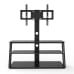 Black Multi-Function Angle And Height Adjustable Tempered Glass TV Stand
