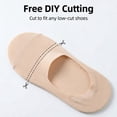 thumbnail image 7 of KTUYPOER 10 Pairs Women No Show Socks, Non Slip Thin Invisible Liner Socks, Skin Black Footies for Flats Loafers, 7 of 7
