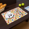 thumbnail image 2 of Placemat, Pioneer Flower Floral Print Pattern Place Mats Table Mat Set Of 2, PVC Washable Placemats for Party Kitchen Dining Decoration, 18x12 Inch, Fade Resistant, 2 of 6