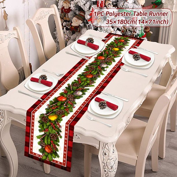 Camino de mesa navideño para decoración del hogar, mantel de Navidad, regalos de Navidad, Año Nuevo, 2023, Natal, 2024