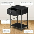 thumbnail image 4 of End Table Nightstand with Drawer and Storage Shelf Side Table Bedside Tables for Living Room Bedroom, Easy to Install, 4 of 8