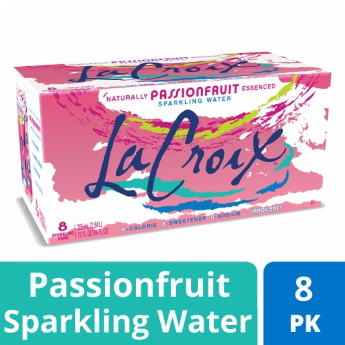 LaCroix Passionfruit Flavored Sparkling Water Cans - 12 fl oz - 8 pk