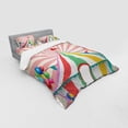 thumbnail image 2 of Ambesonne Colorful Bedding Set 4 Pcs, Vintage Circus Balloons, Queen, Multicolor, 2 of 2