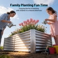thumbnail image 6 of Land Guard 3PS Galvanized Metal Raised Garden Bed 6x3x2 ft, 2FT Deep Root Elevated Planter Box Steel Large Vegetable Flower Bed Kit(Silver), 6 of 7