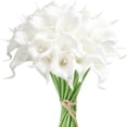 thumbnail image 6 of Calla Lily Artificial Flowers, Faux Flowers, Realistic Artificial Calla Lily, Stems Single Stem, Fake Calla Lily Flowers Multi-Color for Wedding Shower Bouquet Home Party Centerpieces White 1Pcs, 6 of 6