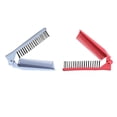 thumbnail image 1 of HILABEE 2pcs Foldable Hair Comb Portable Compact Folding Comb Womens Home Hairbrush Blue Red, 1 of 9