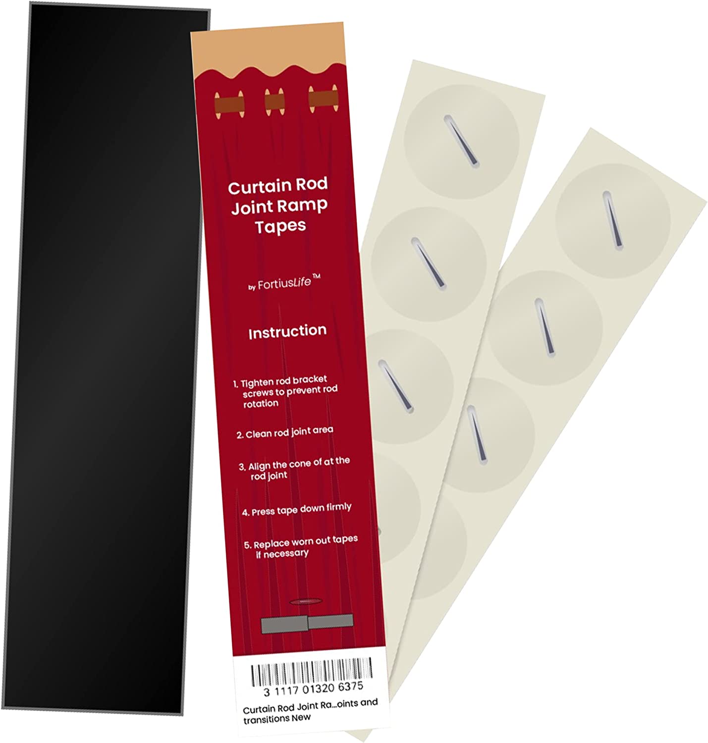 Curtain Rod Joint Ramps (15 Packs) Ramp for Smooth Glide, Curtains