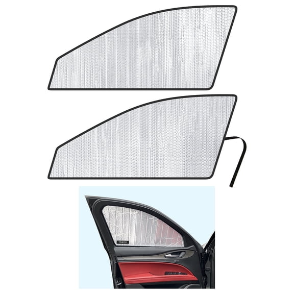 Side Window Front Row Sunshade for 2018-2026 Alfa Romeo Stelvio SUV (Set of 2)