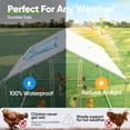 thumbnail image 5 of Quictent Large Metal Chicken Coop Run for 20+ Poultry with Galvanized Hardware Cloth and Waterproof Roof Cover, Outdoor Walk-in Cage Peak Hen House for Yard Farm, 12x9x6.6FT, 5 of 9