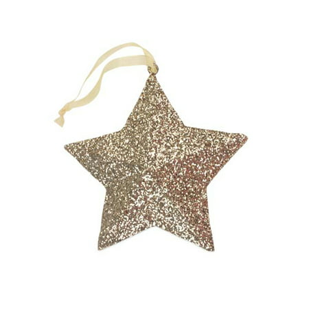 Bethany Lowe Gold Glitter Peaceful Star Christmas Tree Ornament Retro Vintage