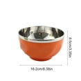 thumbnail image 3 of 304 Stainless Steel Double-Layer Bowl - 6.38" Insulated Children's Dining Bowl with Colorful Exterior, Temperature-Retaining Design for Hot and Cold Foods, 3 of 6